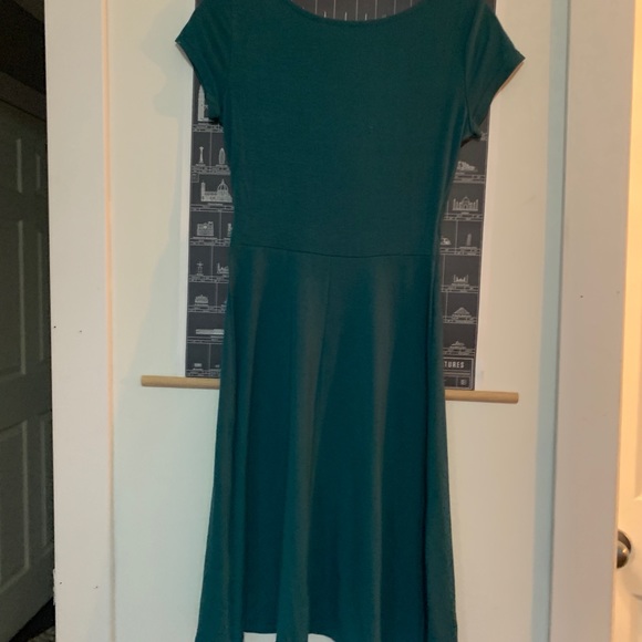 Deep teal faux wrap dress - Picture 2 of 3
